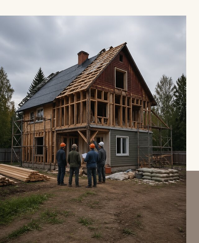 Реконструкция дачного дома в Краснотурьинске под ключ с проектом